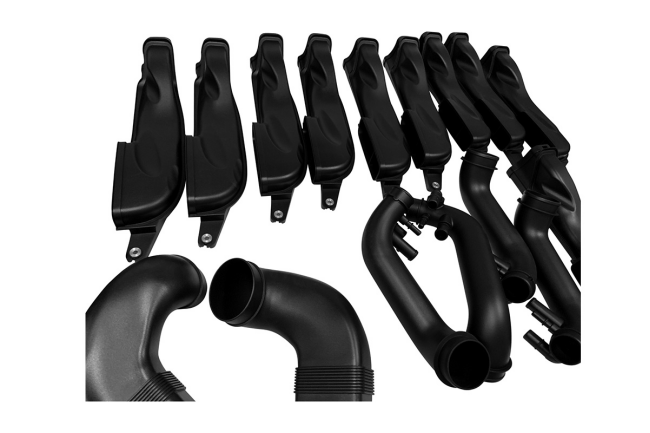 Black engine intake duct components
