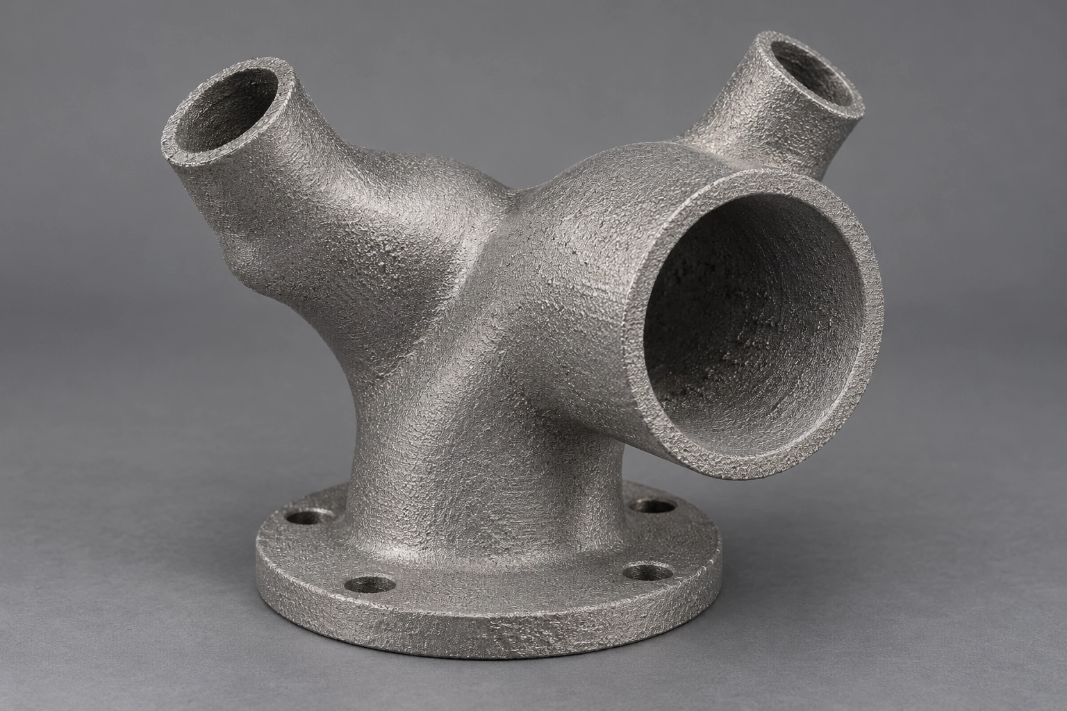 As-printed metal 3D printed flow manifold