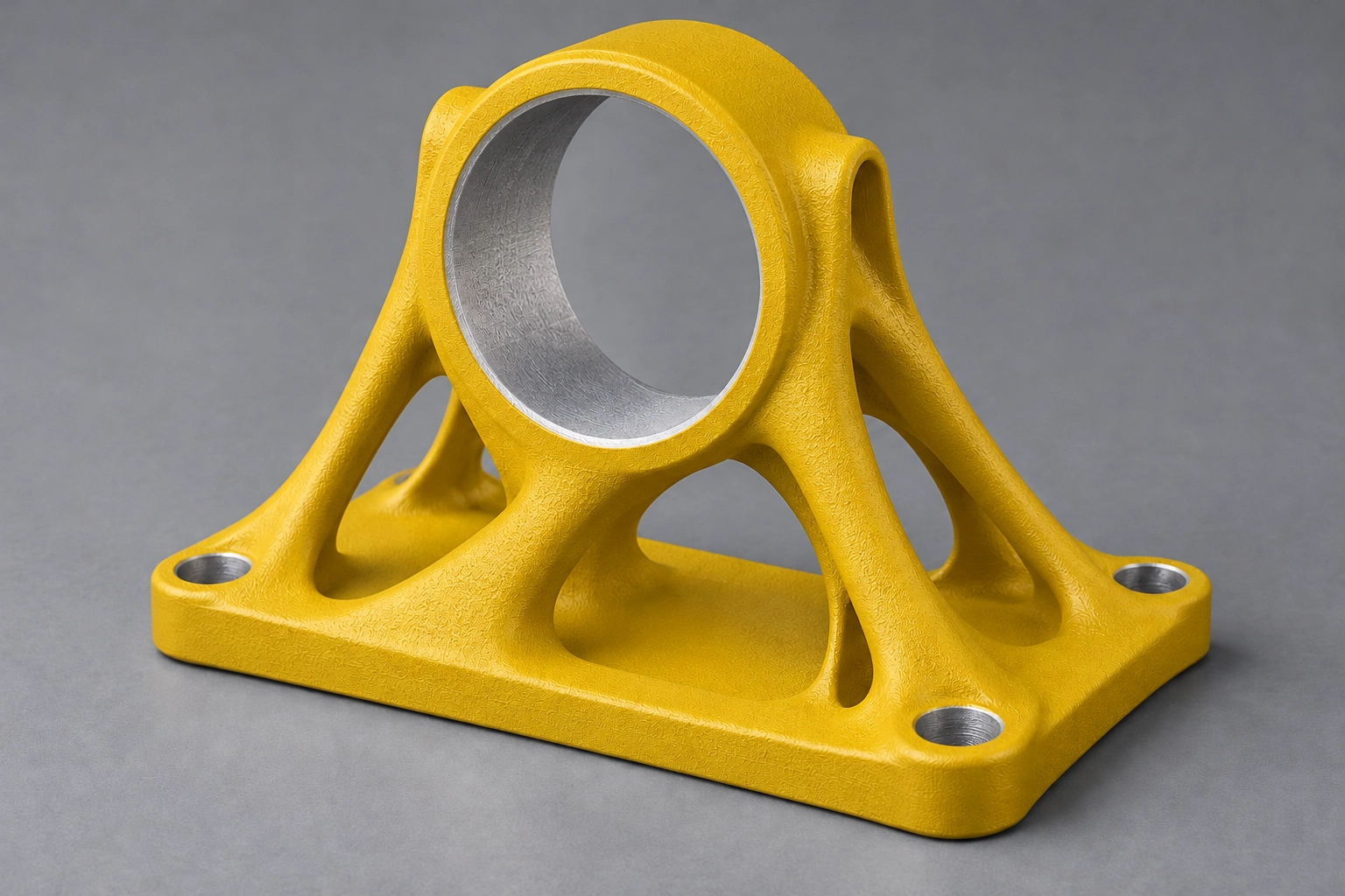 Powder coating on suitable printed aluminium