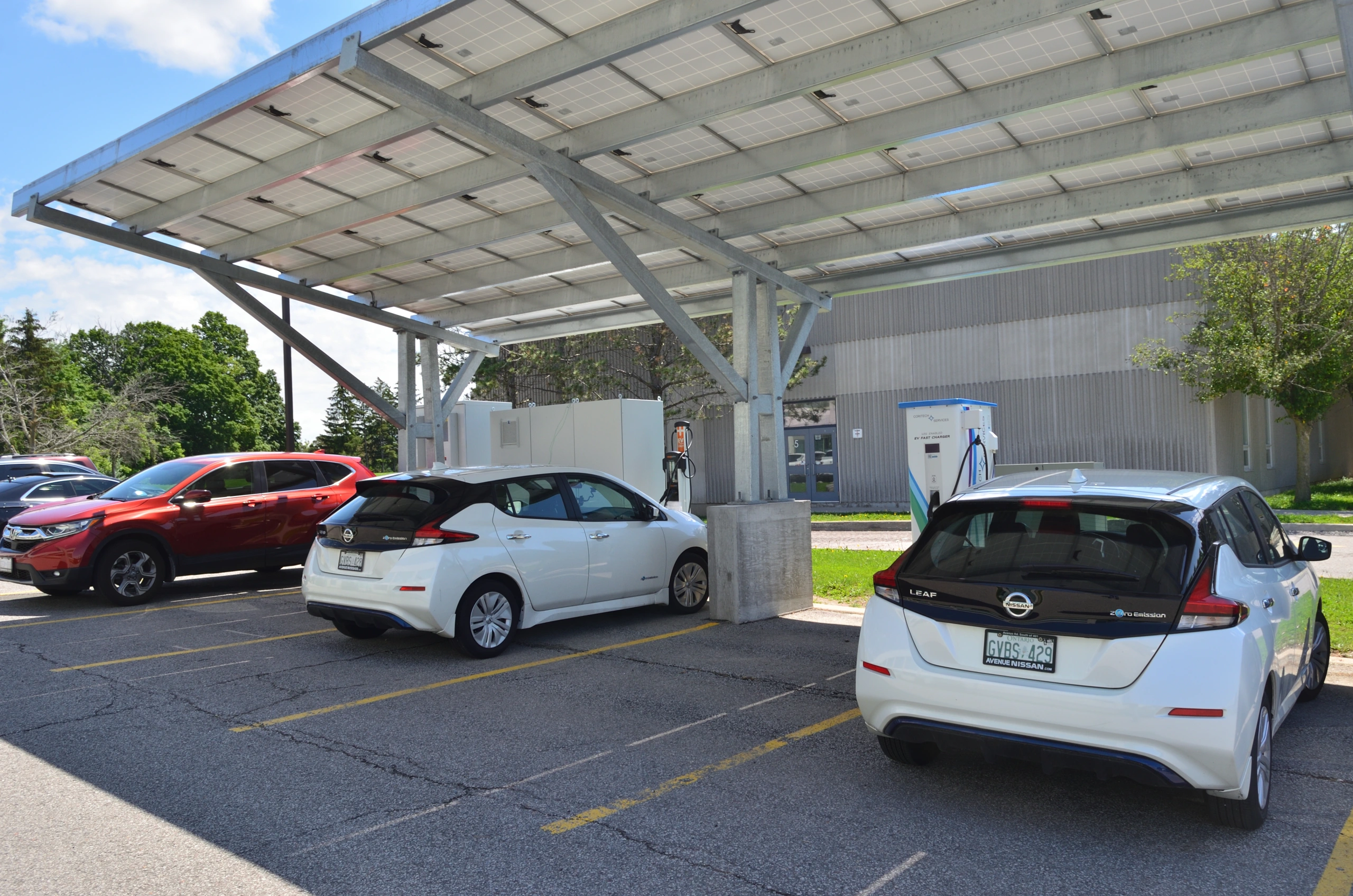 Real solar-powered EV charging station