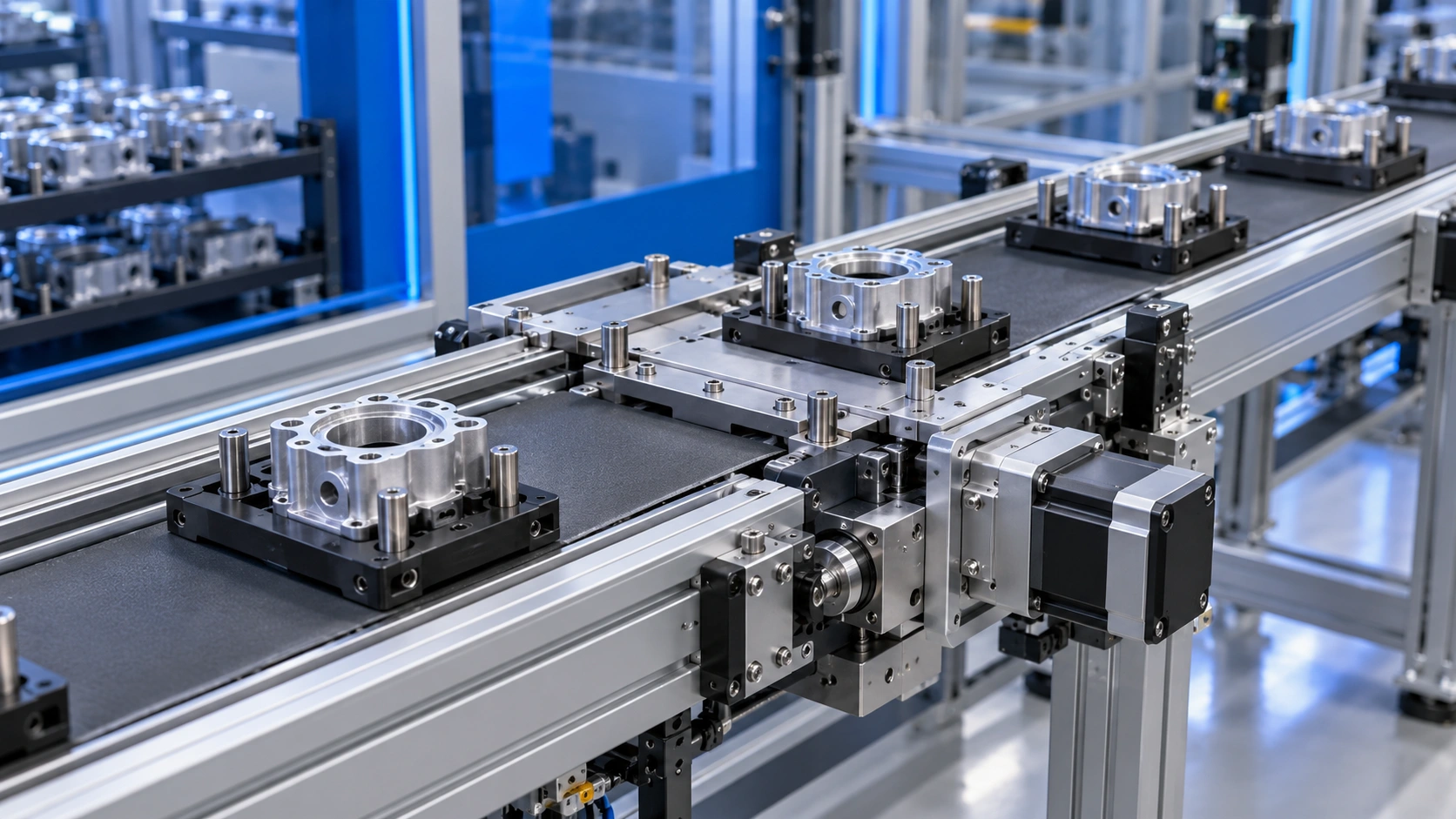Precision conveyor and pallet transfer system