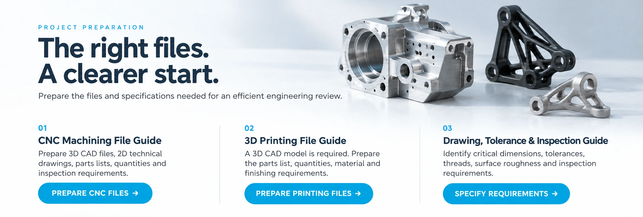 Machined aluminium and printed components