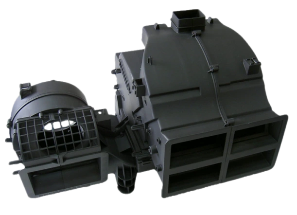 Automotive HVAC blower housing assembly