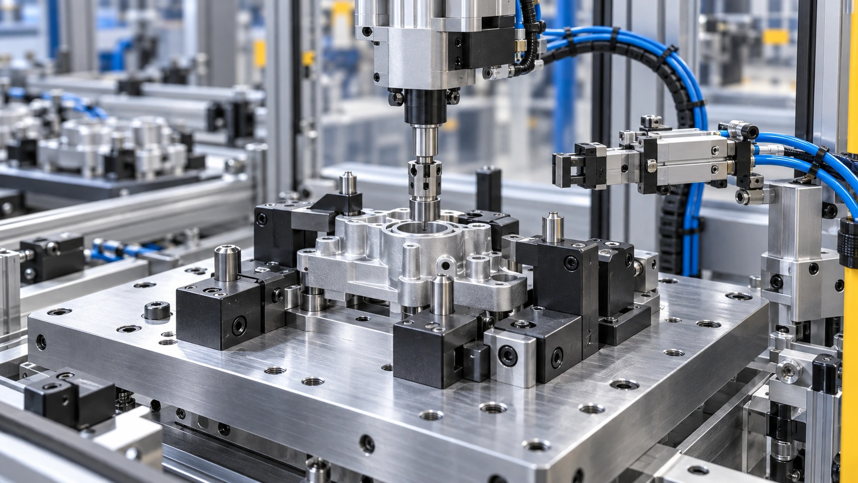 Automatic assembly fixture and locating plate
